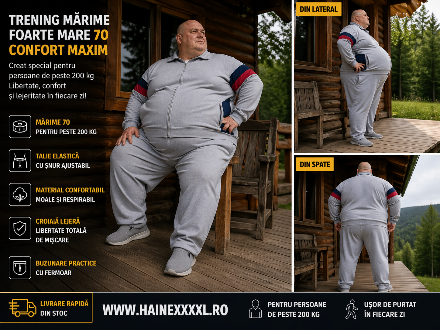 trening marime foarte mare 70 confort