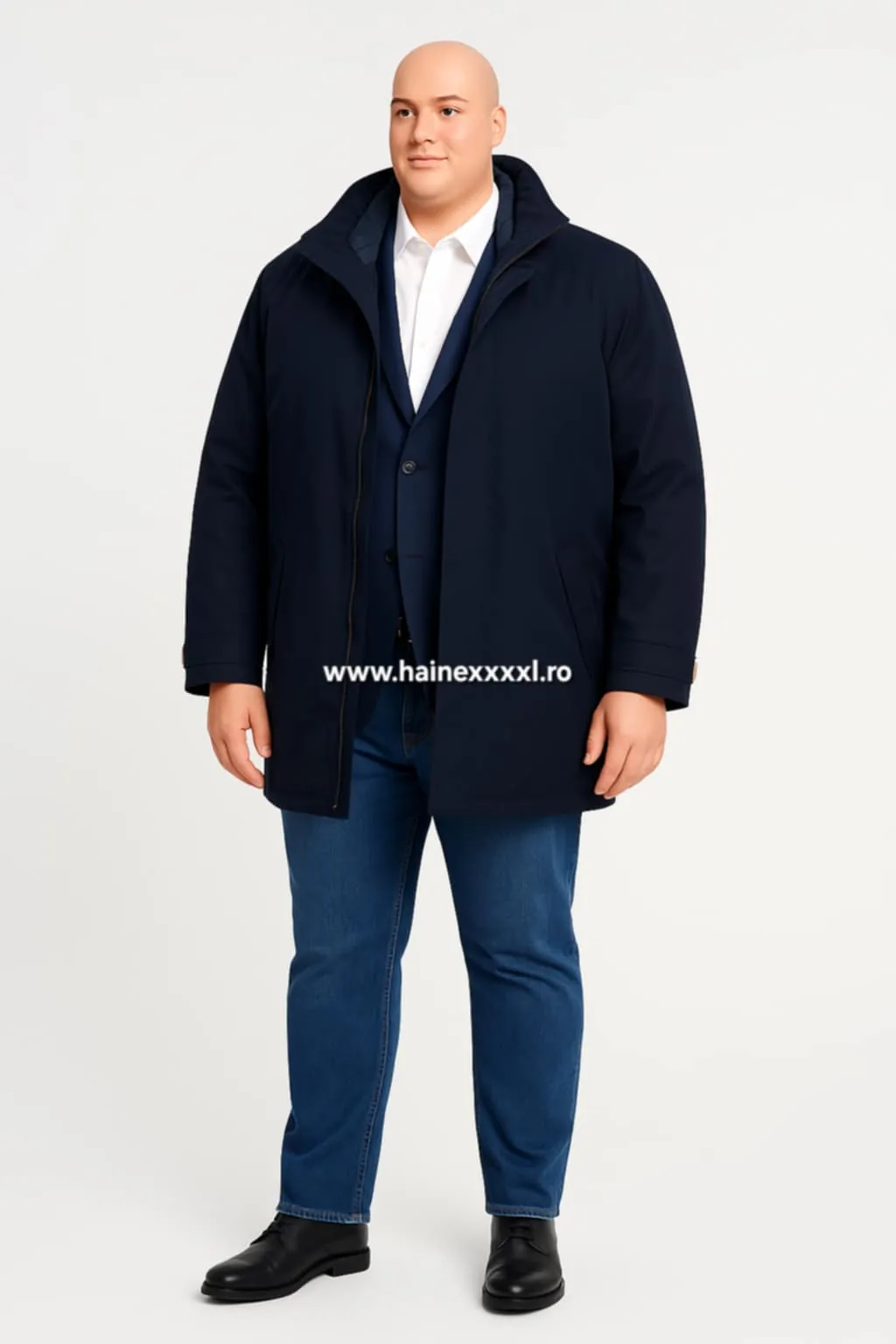 Jachetă parka căptușită impermeabila 4XL Navy